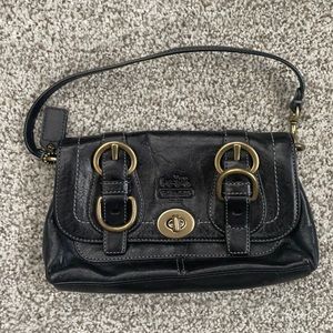 Small black coach purse